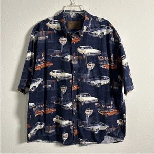 North River Outfitters Men’s 2XL Button Up Shirt Muscle Car 70’s Bowling Retro